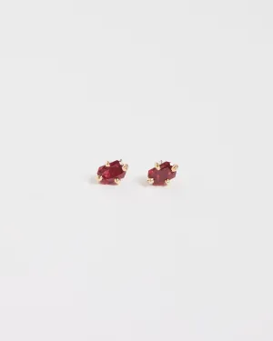 14k Guinevere Studs in Ruby