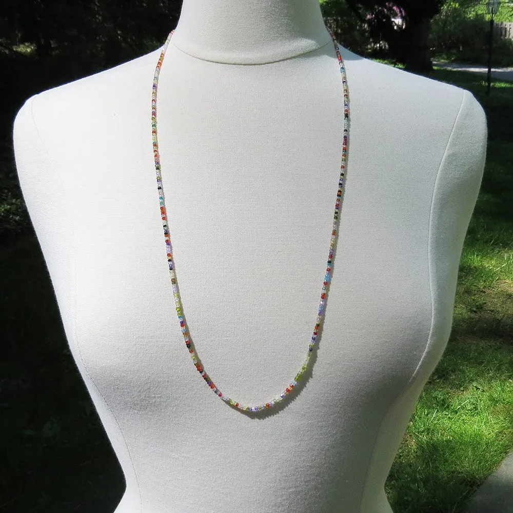 14k Multi CZ Wrap Bracelet & Necklace with 18K Hex Bead