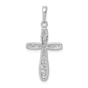 14K W Gold Filigree Cross