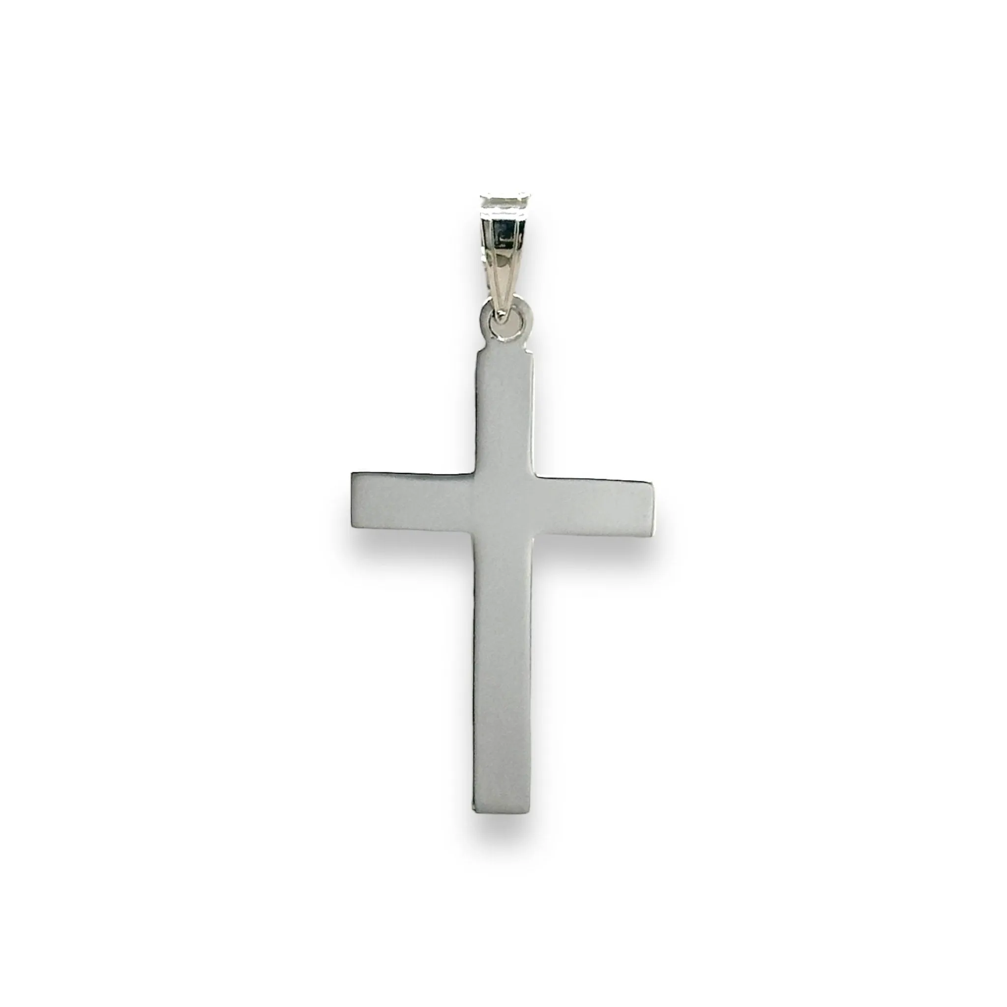 14K W Gold Hollow Cross