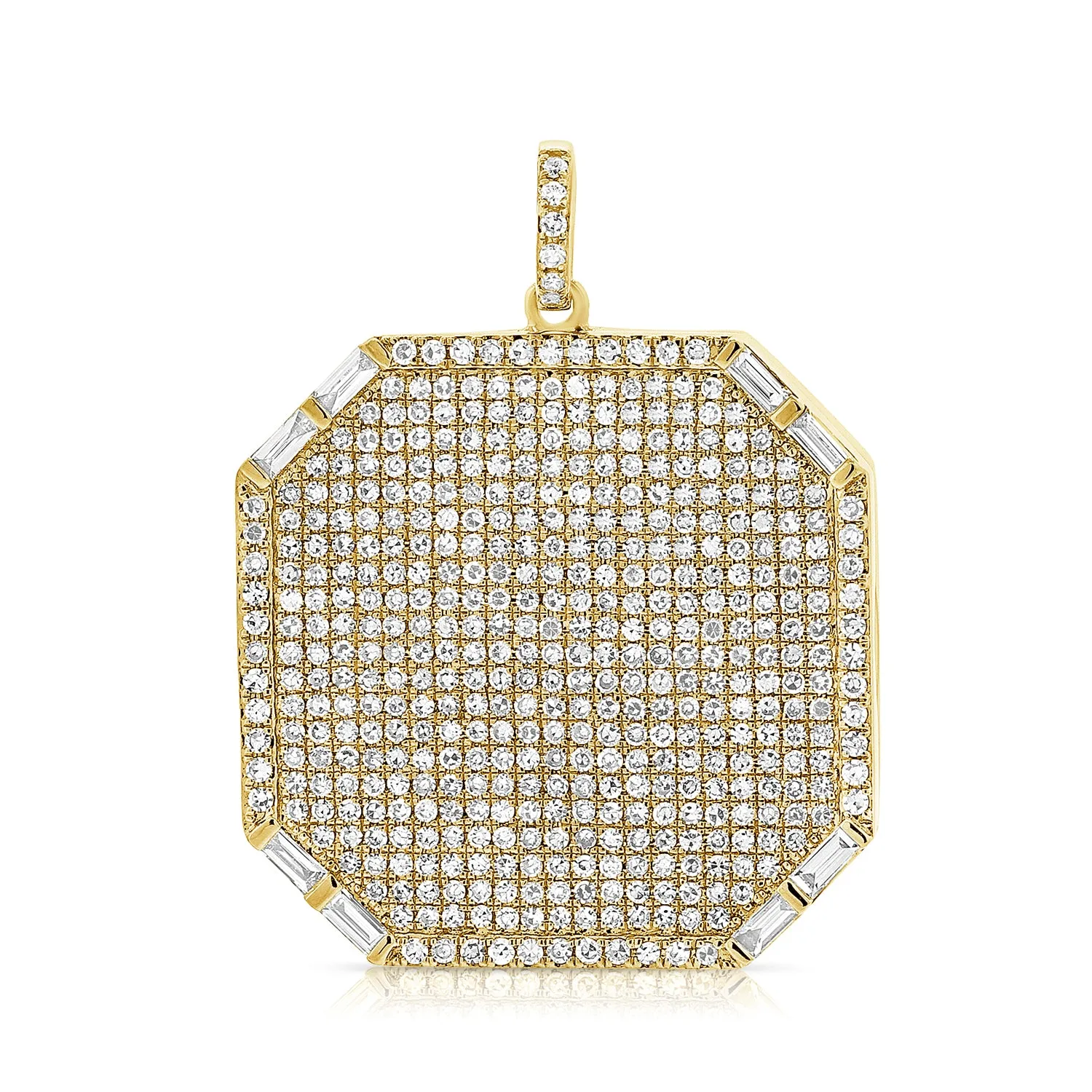 14K White Gold Diamond Pave Locket