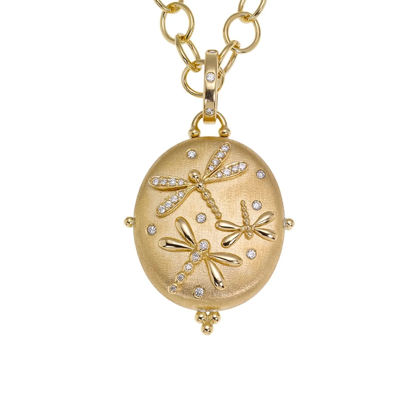 18K Dragonfly Locket