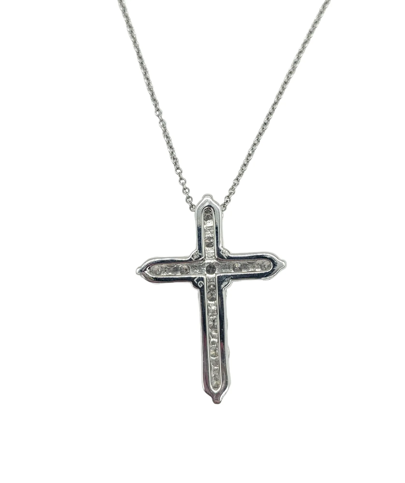 2 Carat Total Weight Lab Grown Diamond Cross W/Chain