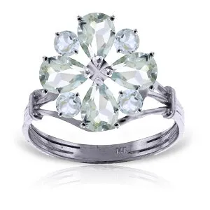 2.43 Carat 14K Solid White Gold Ring Natural Aquamarine