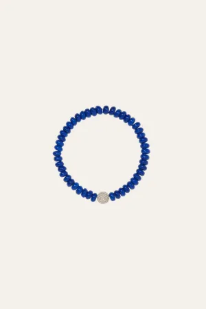 6,5 mm lapis bead bracelet