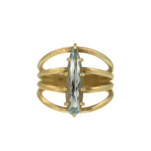 An Aquamarine Vertebrate Ring