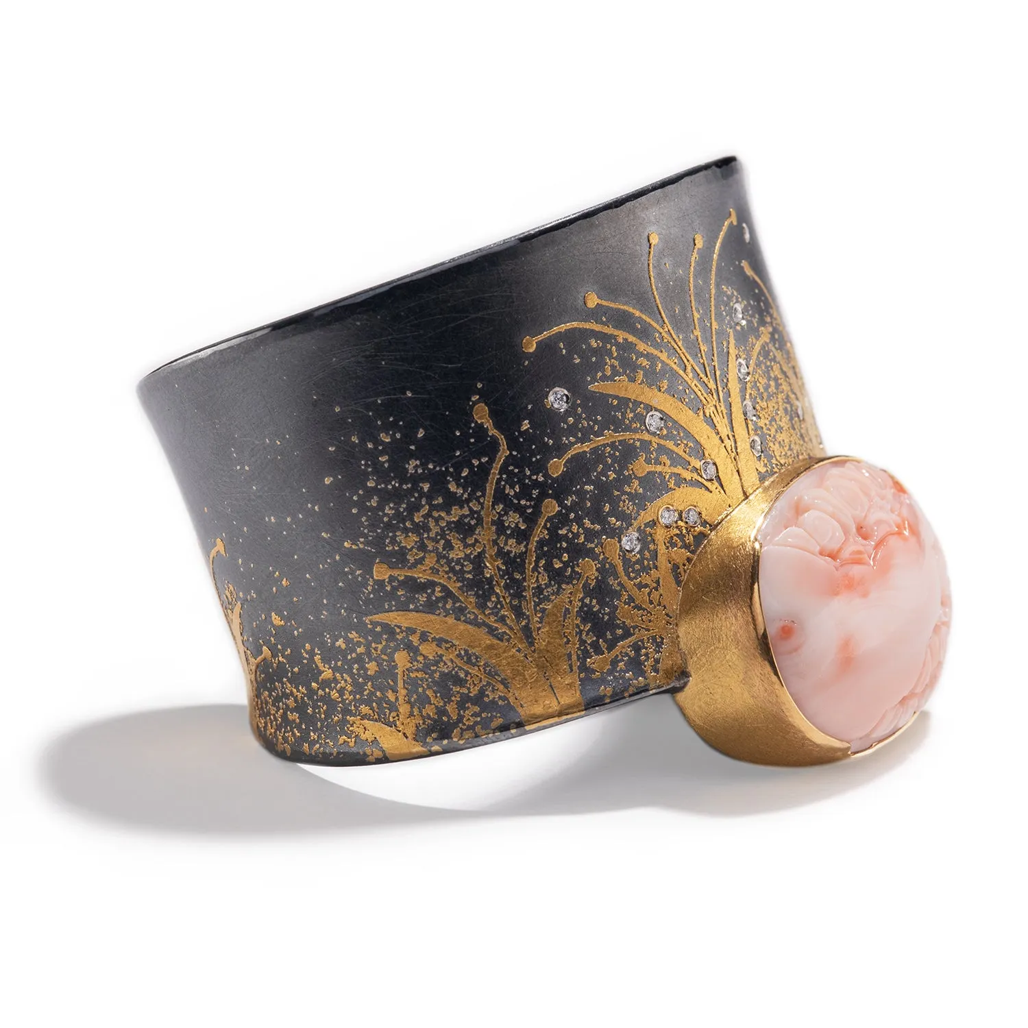 Angel Skin Coral Cuff Bracelet