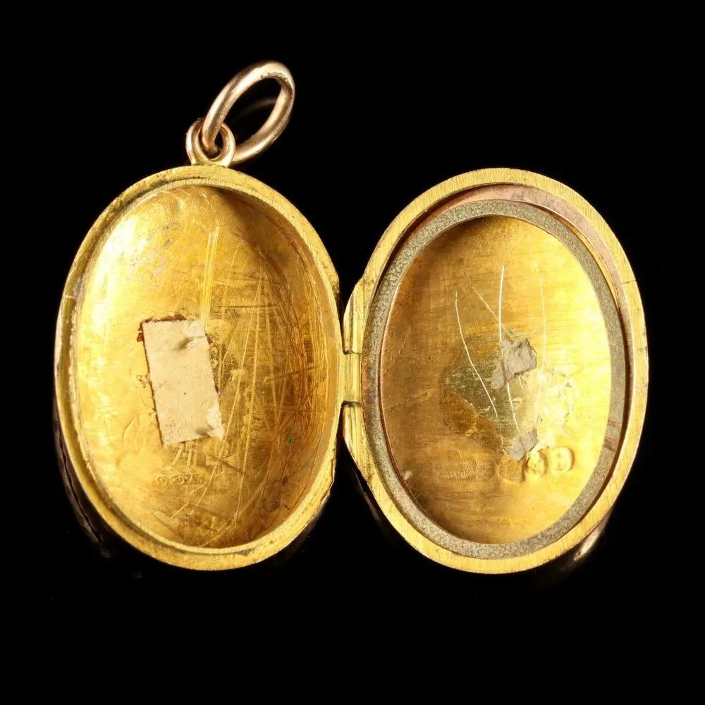 Antique Edwardian Rose Gold Locket Dated Chester 1911