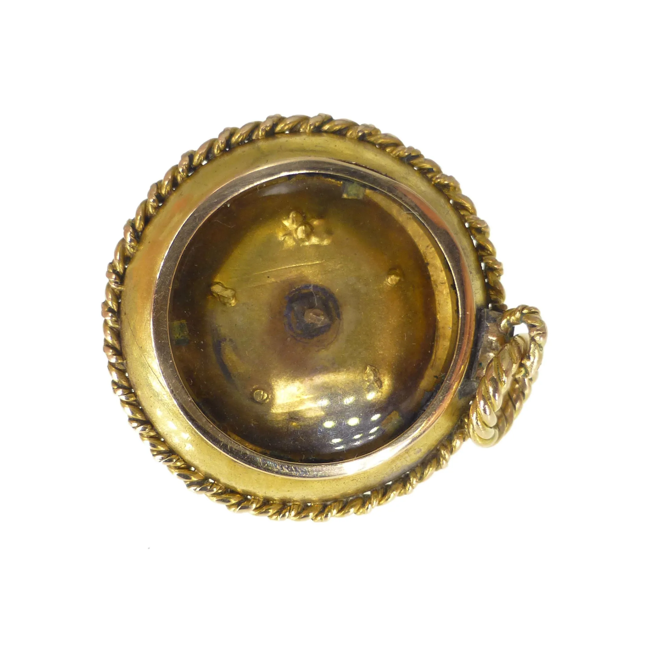 Antique Victorian 15ct Gold Coral & Diamond Locket