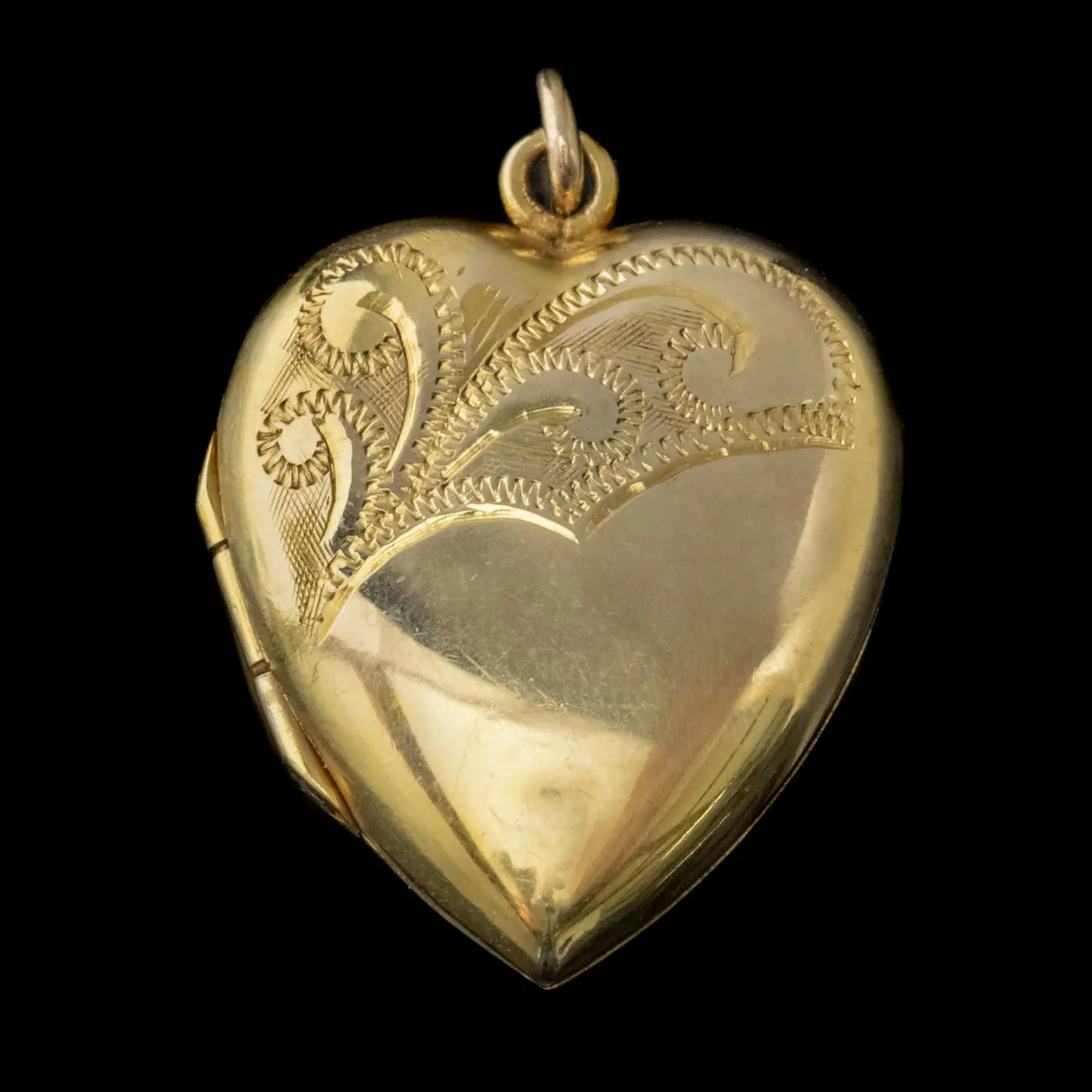 Antique Victorian Heart Locket 9Ct Gold Circa 1880