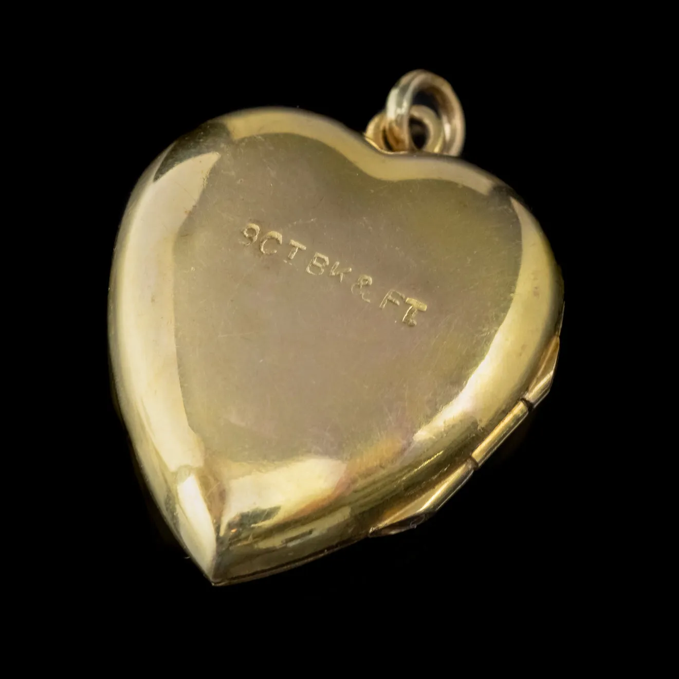 Antique Victorian Heart Locket 9Ct Gold Circa 1880