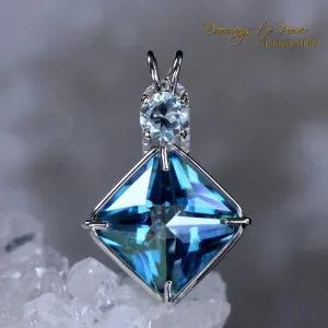 Aqua Aura Magician Stone Pendant & Aquamarine