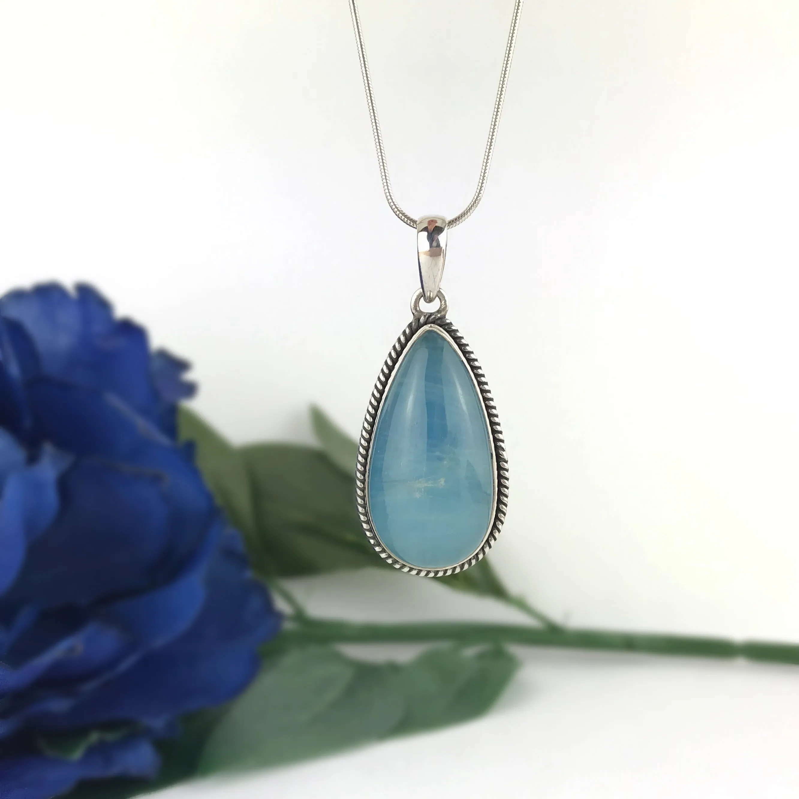 Aqua Raindrop Pendant - VP344