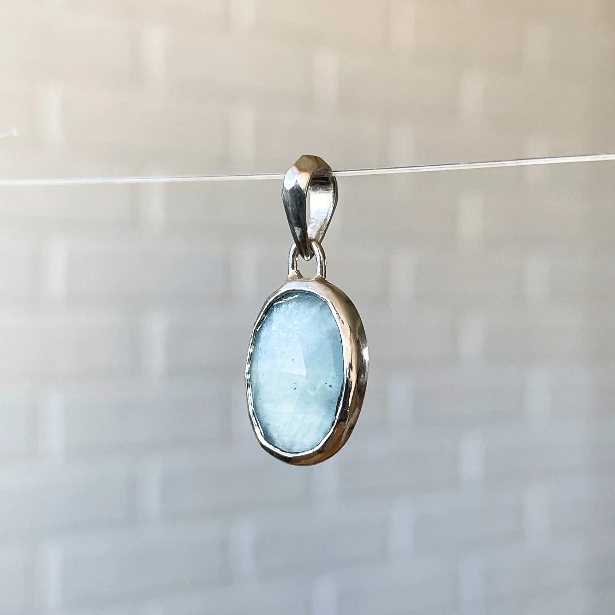 Aquamarine and Silver Bijou Pendant