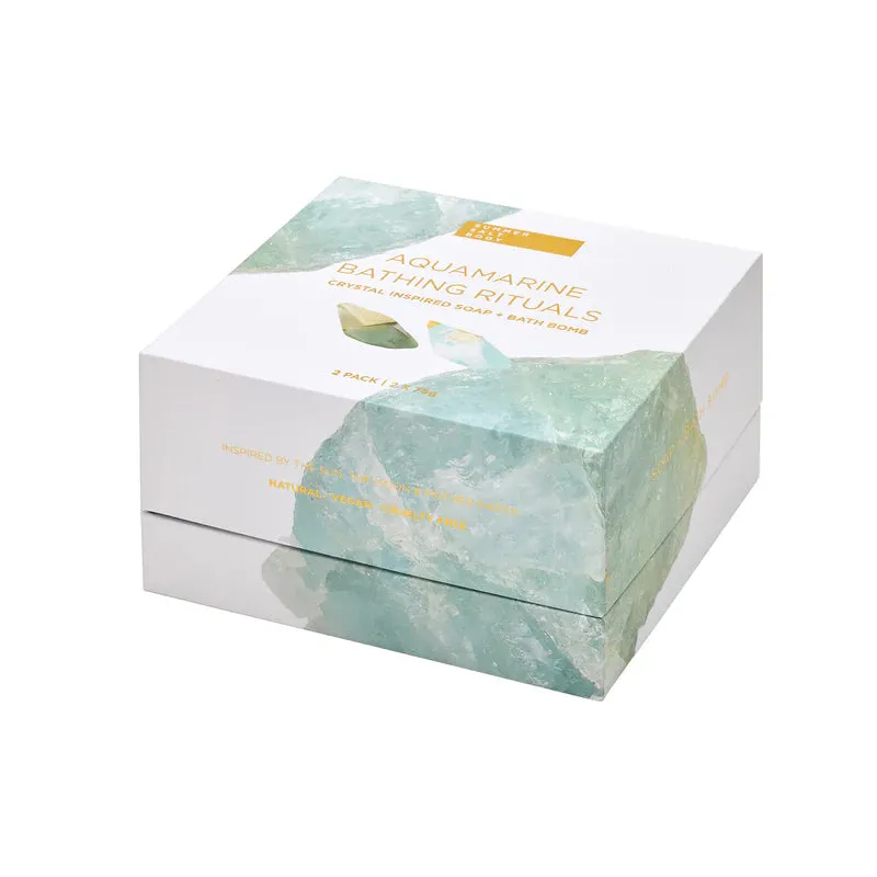 Aquamarine Bathing Rituals - Lemongrass - 2 Pack (Soap & Bath Bomb)