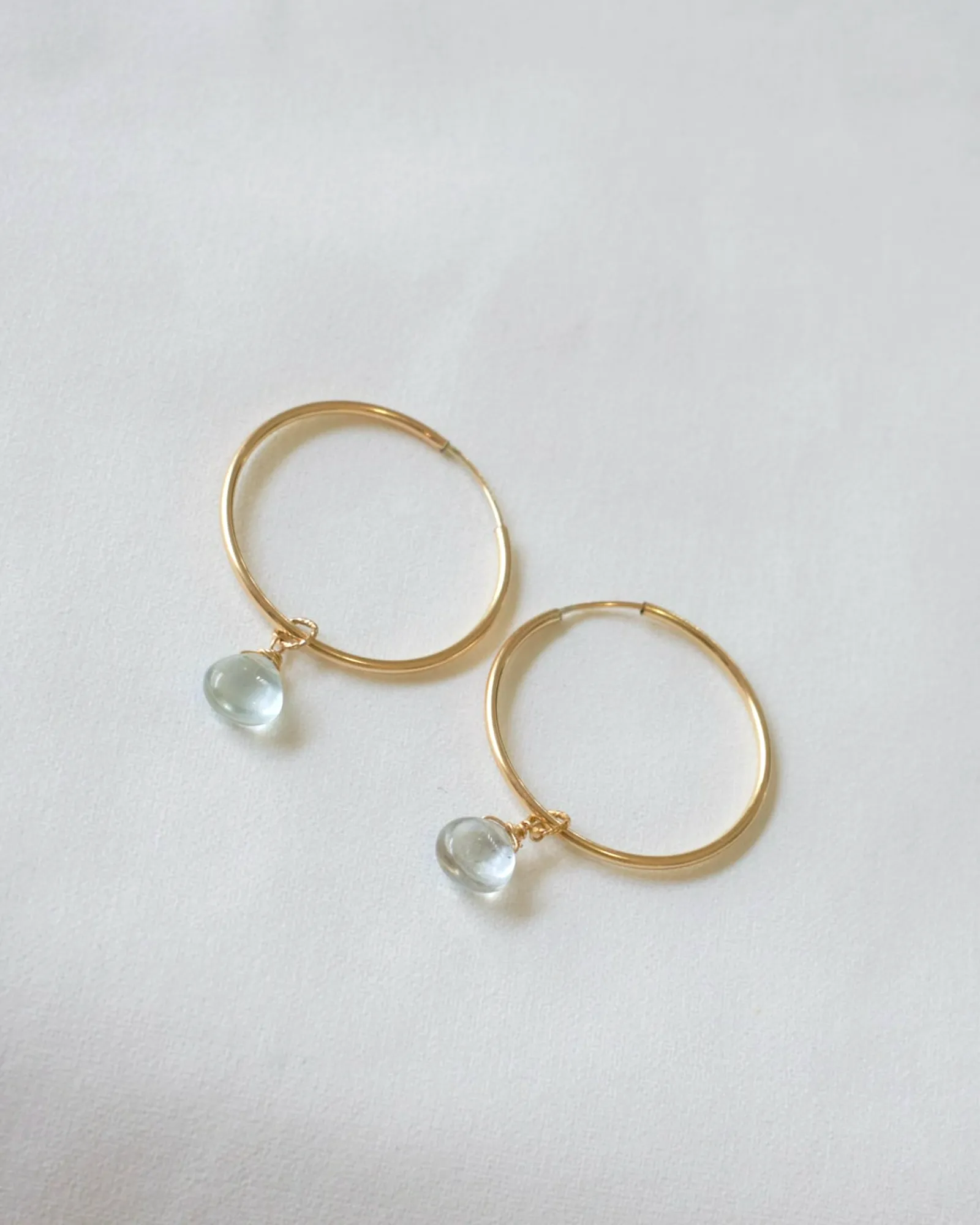 Aquamarine Hoop Earrings