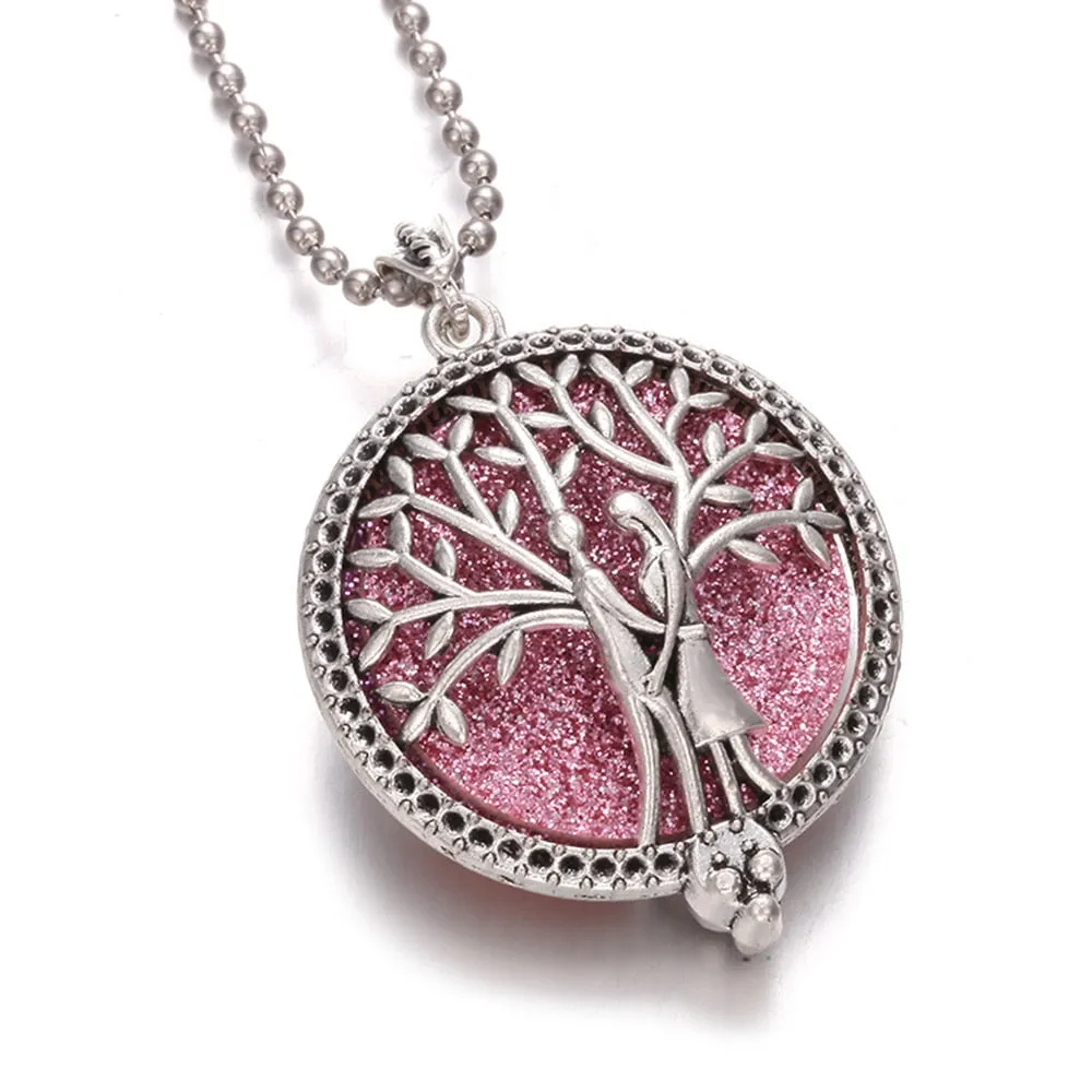 Aromatherapy Necklace Tree of Life Diffuser,Pendant Essential Oil Perfume Aroma Diffuser Necklace