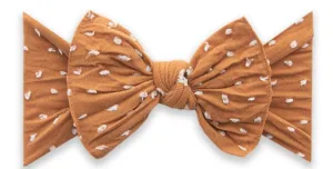 Baby Bling Camel Shabby Dot Patterned Knot Headband