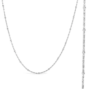 Beaded Chain | White Gold