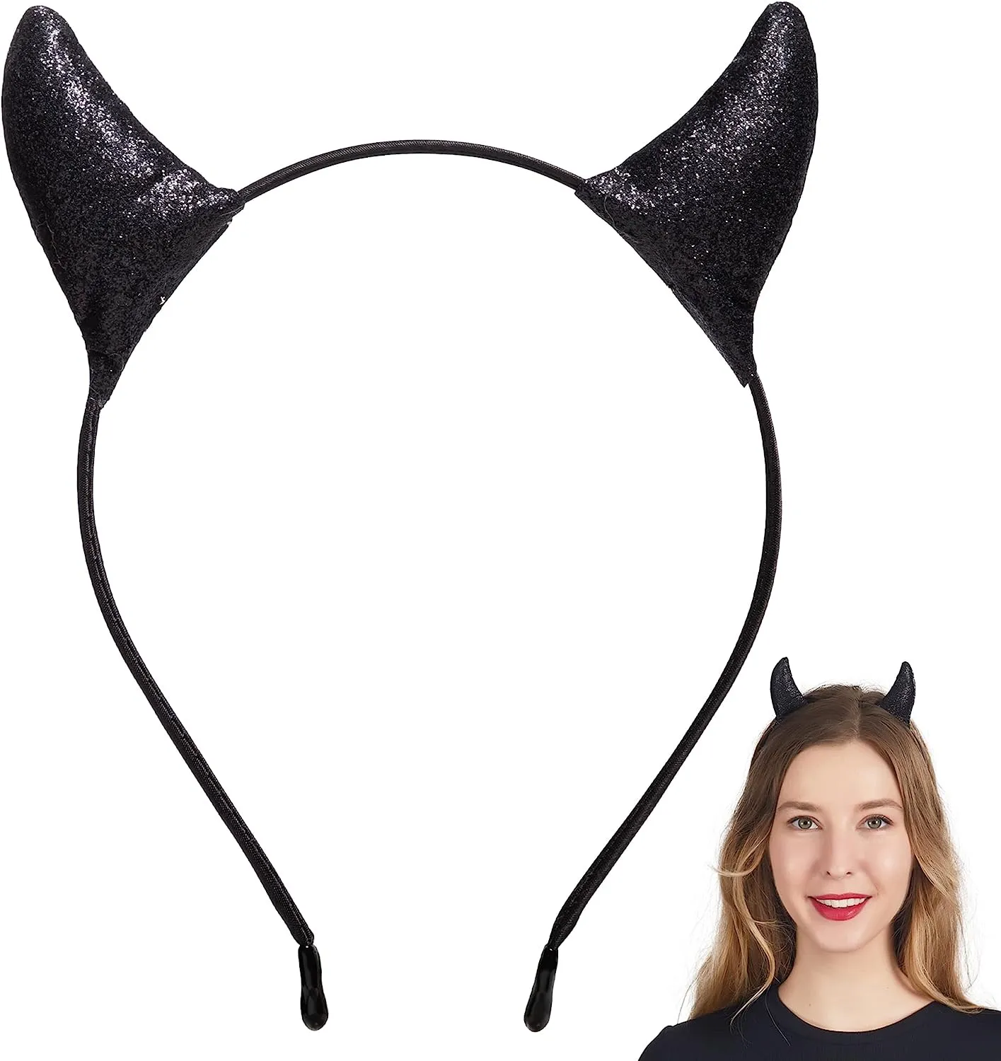 Black Demon Horns Headband