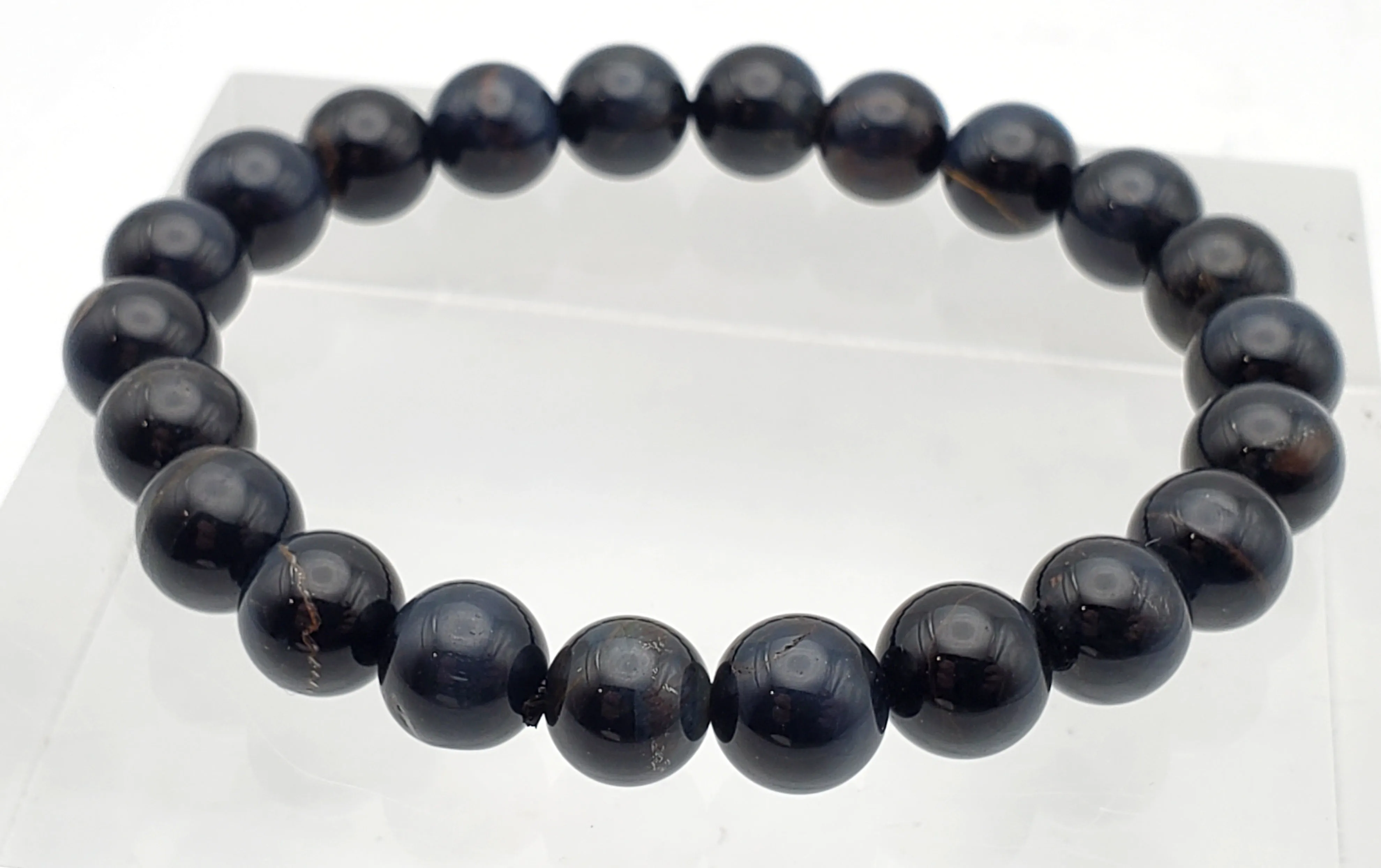 Black Tiger's Eye Beaded Stretch Bracelet