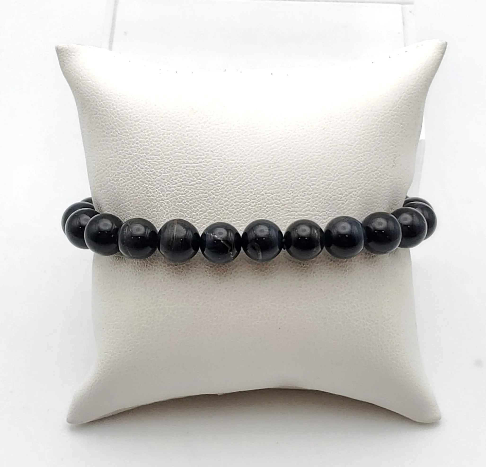 Black Tiger's Eye Beaded Stretch Bracelet