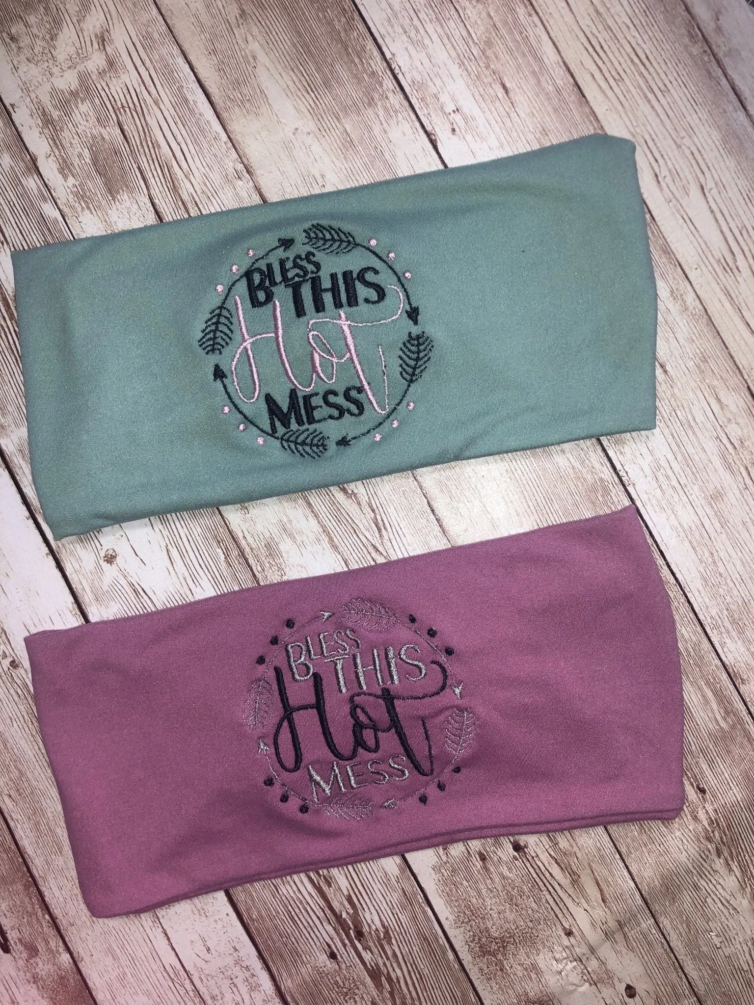 Bless This Mess Women Wide Jersey Hair Headband Gift