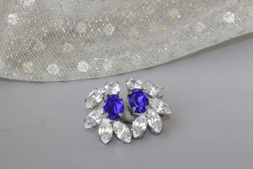 BLUE CLUSTER EARRINGS