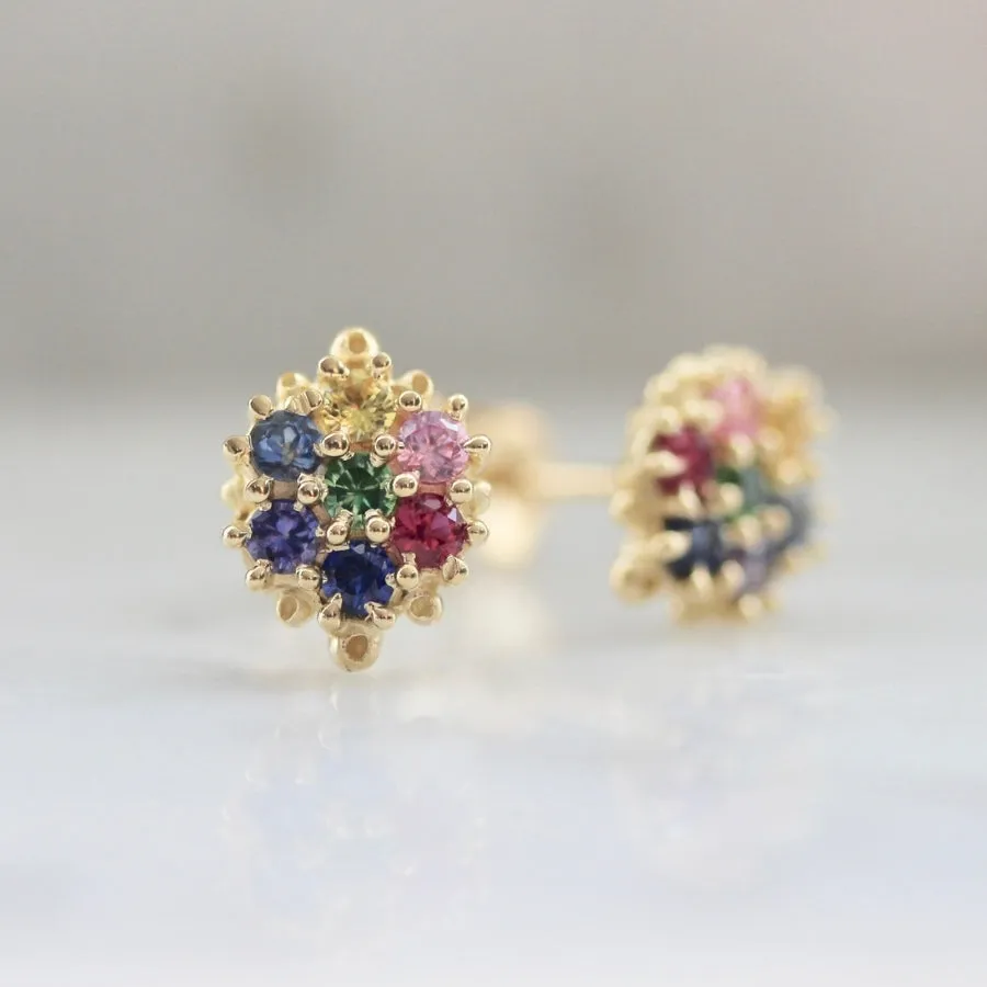 Bonita Sapphire Medley Earrings