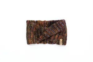 Brown Multi-Color Merino Wool Hand Knit Headband