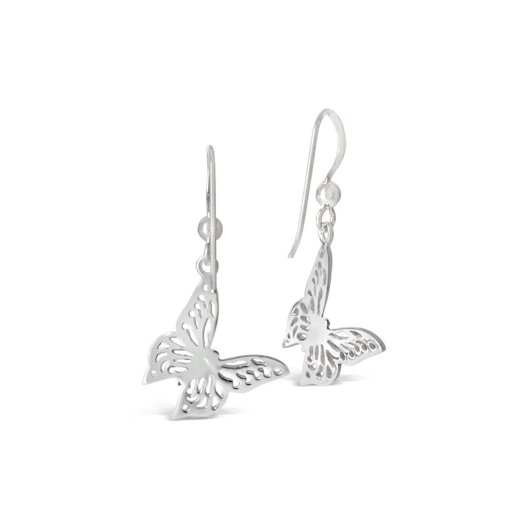 Butterfly Earrings | Silver