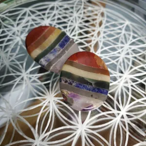 Charka Palm Worry Stone - Layered Chakras