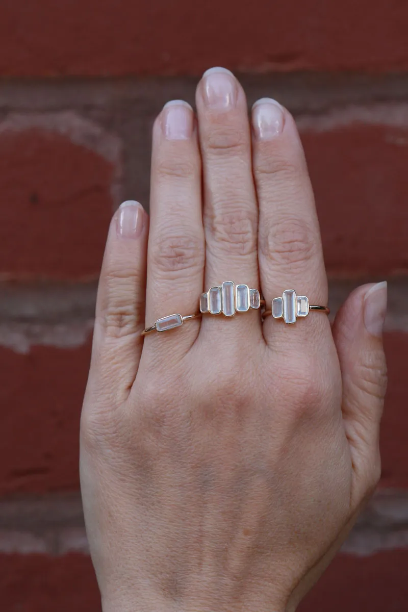 Cityscape Single Aquamarine Ring