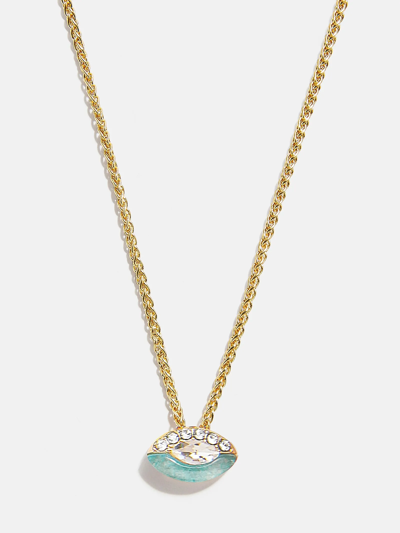 Clove Semi Precious Birthstone Necklace - Aquamarine