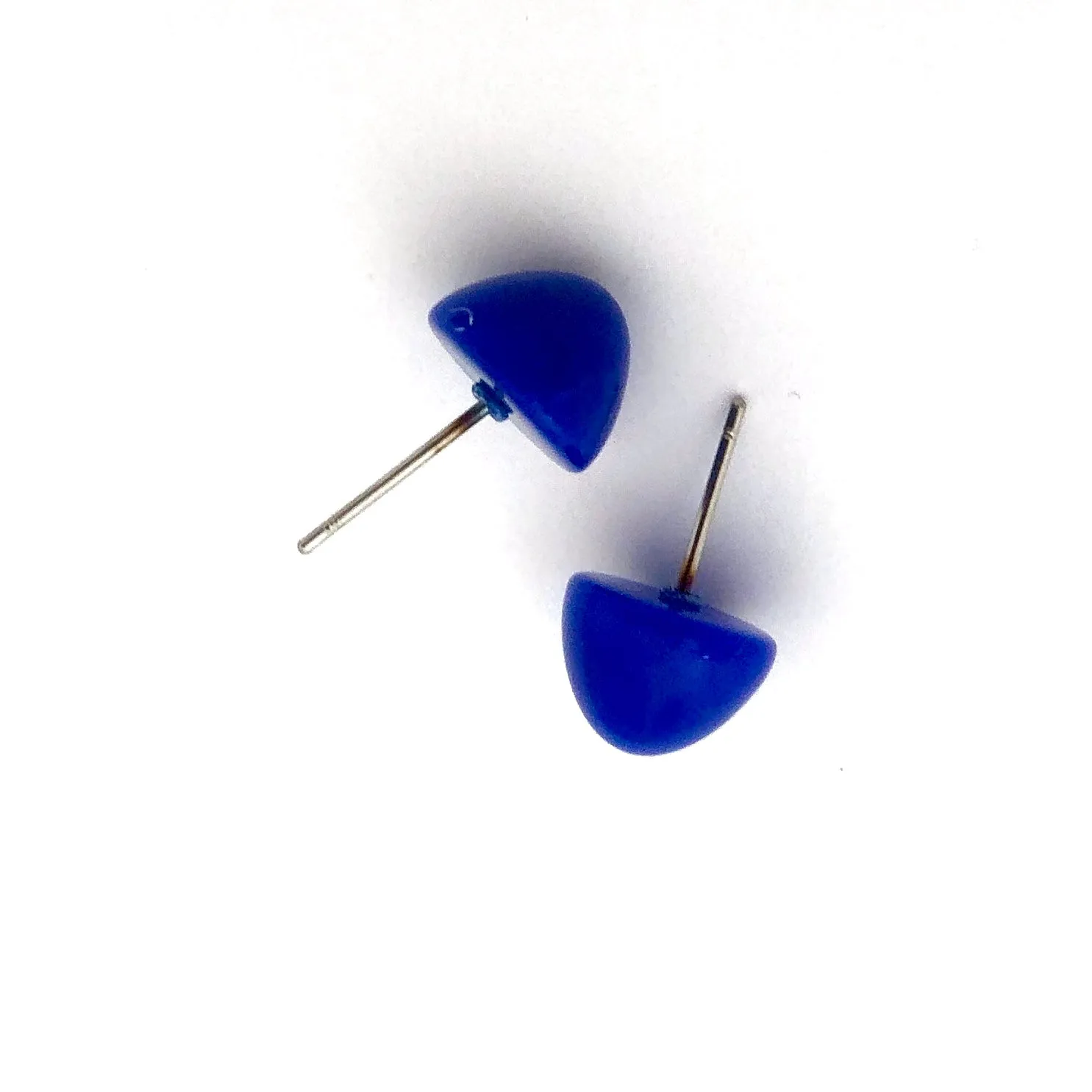 Cobalt Gumdrop Stud Earrings