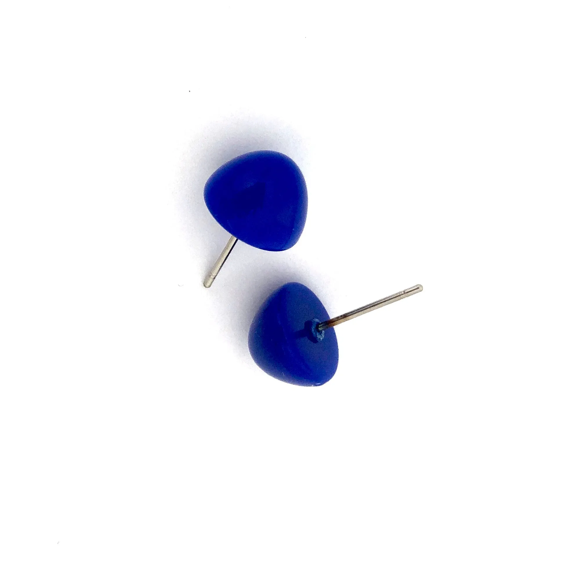 Cobalt Gumdrop Stud Earrings