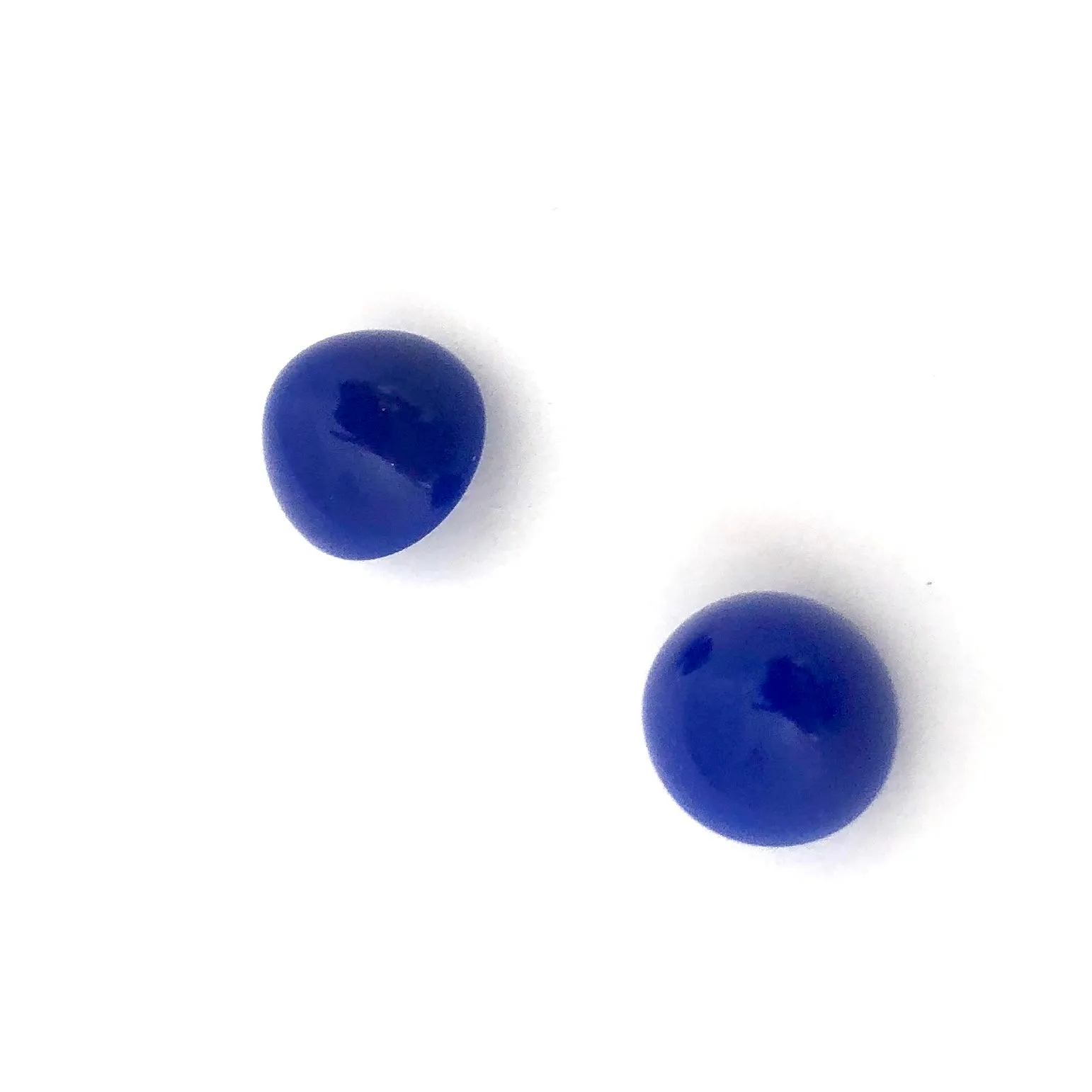 Cobalt Gumdrop Stud Earrings