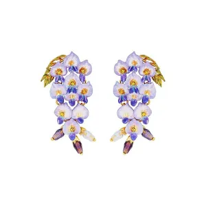 Copper Multi Wisteria Flower Earrings