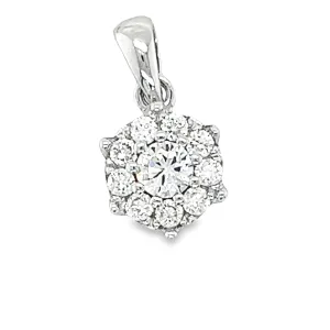 D1635 CZ Stone Flower Pendant