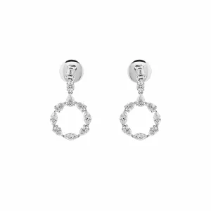 Diamond Circular Cut-Out Earrings