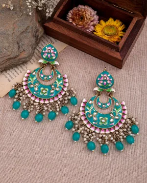 Dua Kundan Chandbali Earrings - RANG