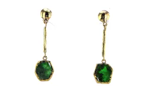 Emerald 14K gold Dangling Earring