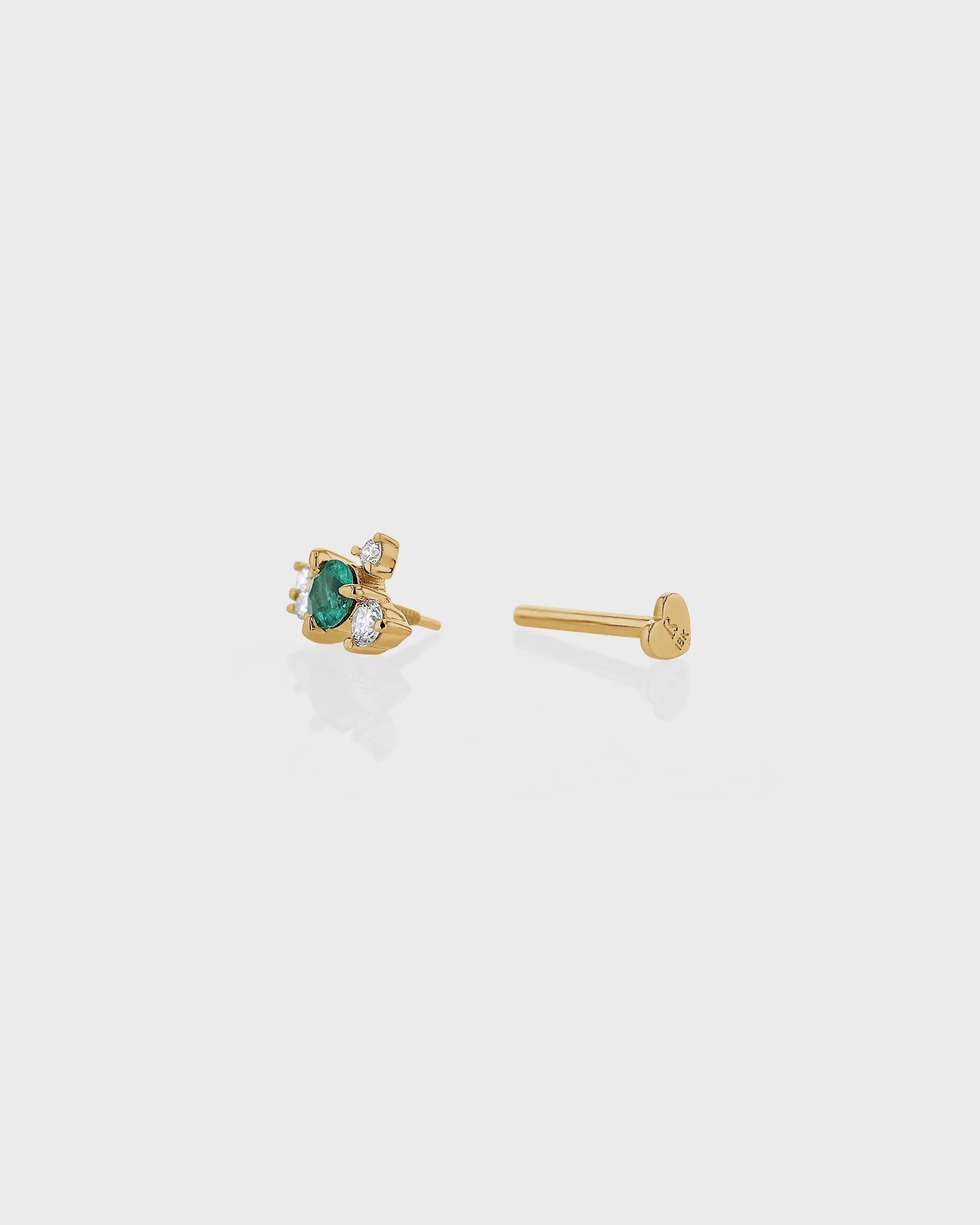 Emerald Cluster Cartilage Earring