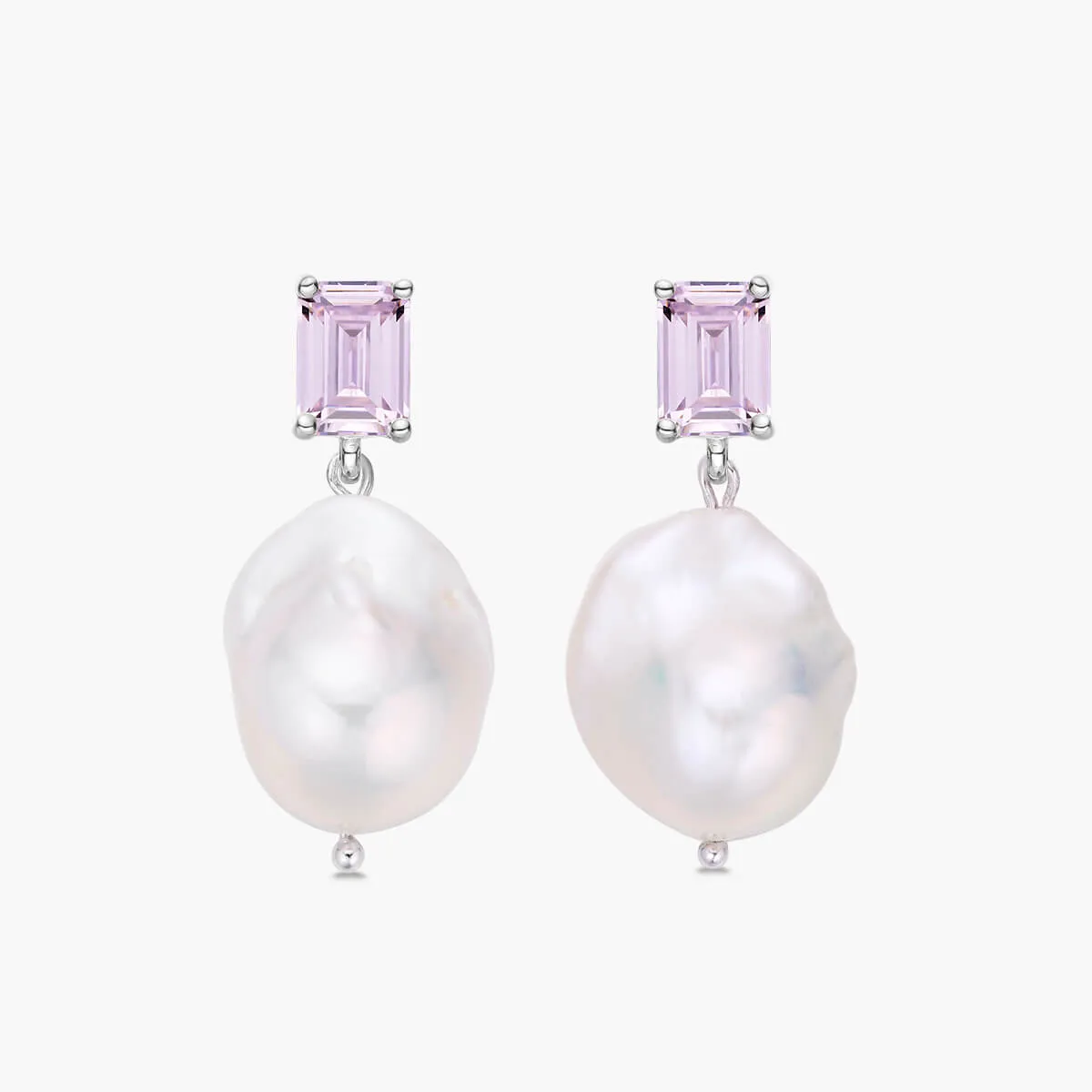 Emerald x Baroque Pearl Earrings