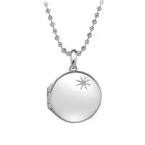 Emozioni Sterling Silver Memoirs Locket Pendant Necklace