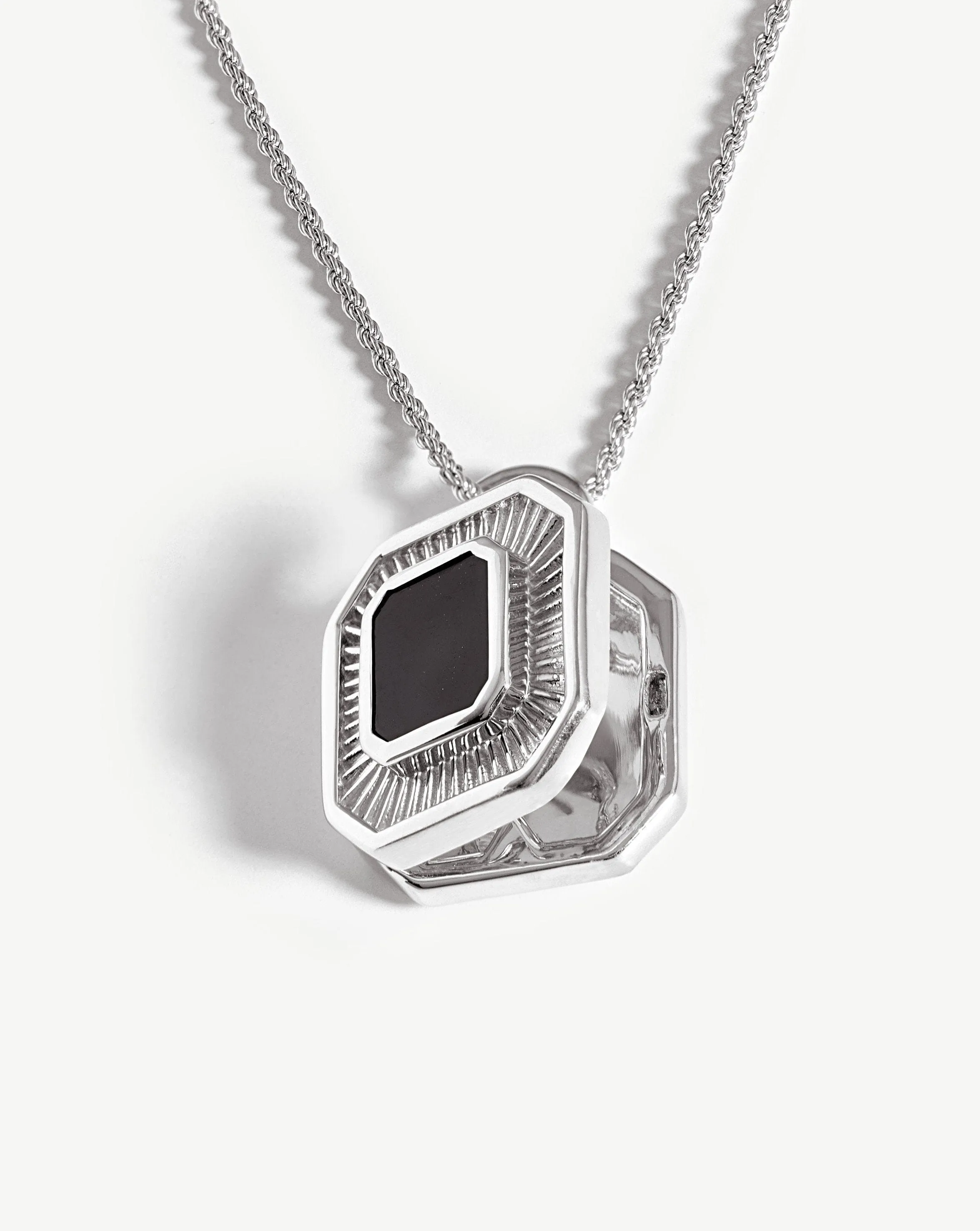 Fused Octagon Locket Necklace