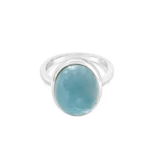 Goddess Ring with Aquamarine Silver by Camille Kostek