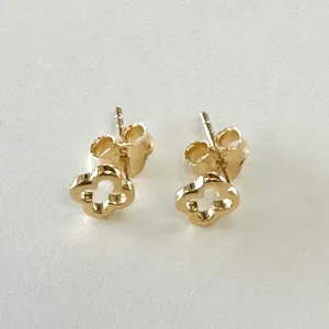 Gold Plate Clover Shape Studs