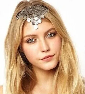 Gypsy Coins Headband Headpiece Silver Or Gold Mystical Belly Dancer Accessory Arabian Tribal Jewelry Great Statement Head Piece For Festivals!