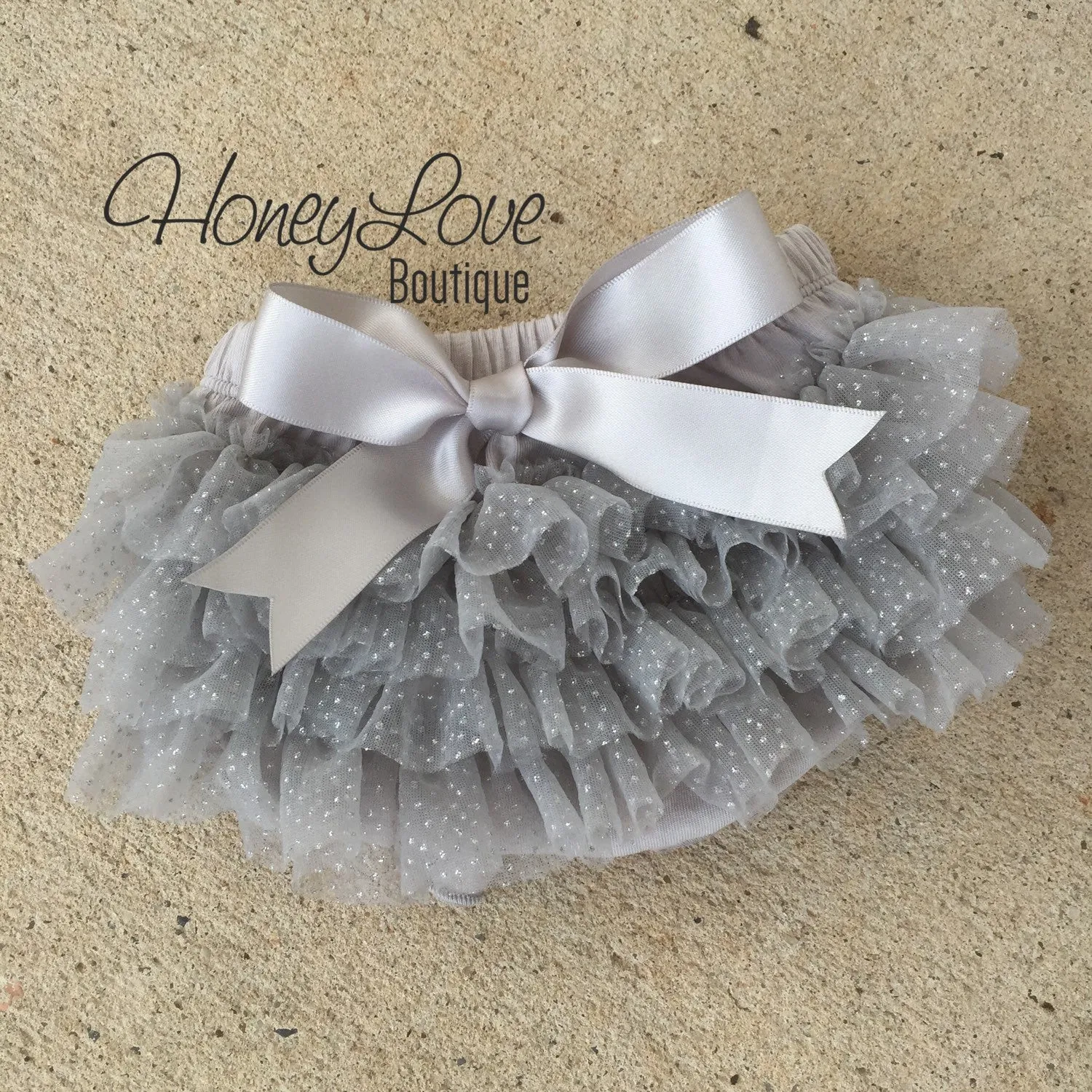 Hello World! Silver Glitter and Gray/Silver Glitter tutu skirt bloomers